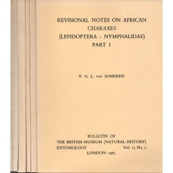 EB240 - Someren - Revisional notes on African Charaxes -10 volumes